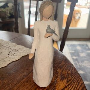 Willow Tree Cream Figurine with Bird